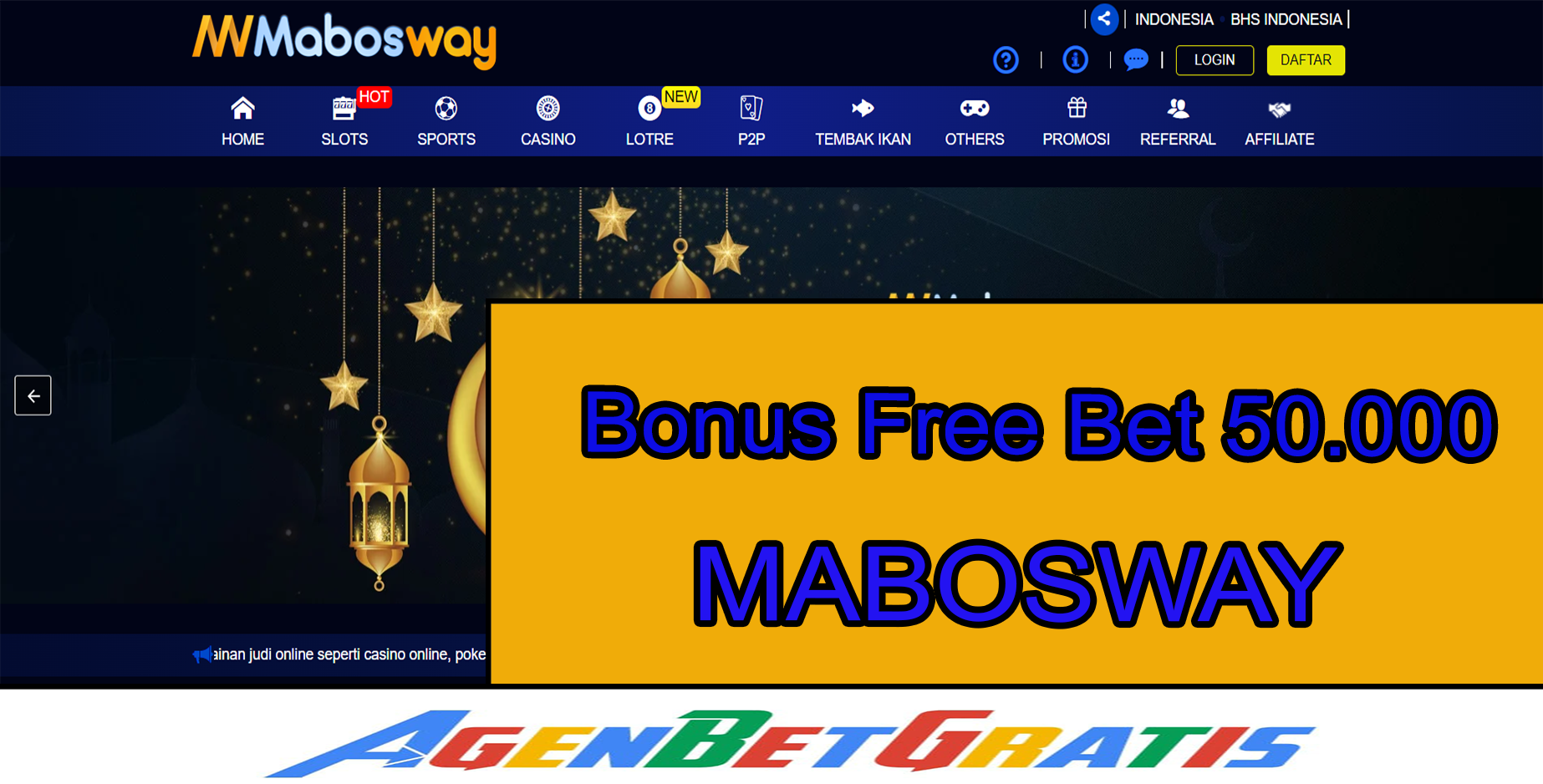 MABOSWAY - Bonus FreeBet 50.000