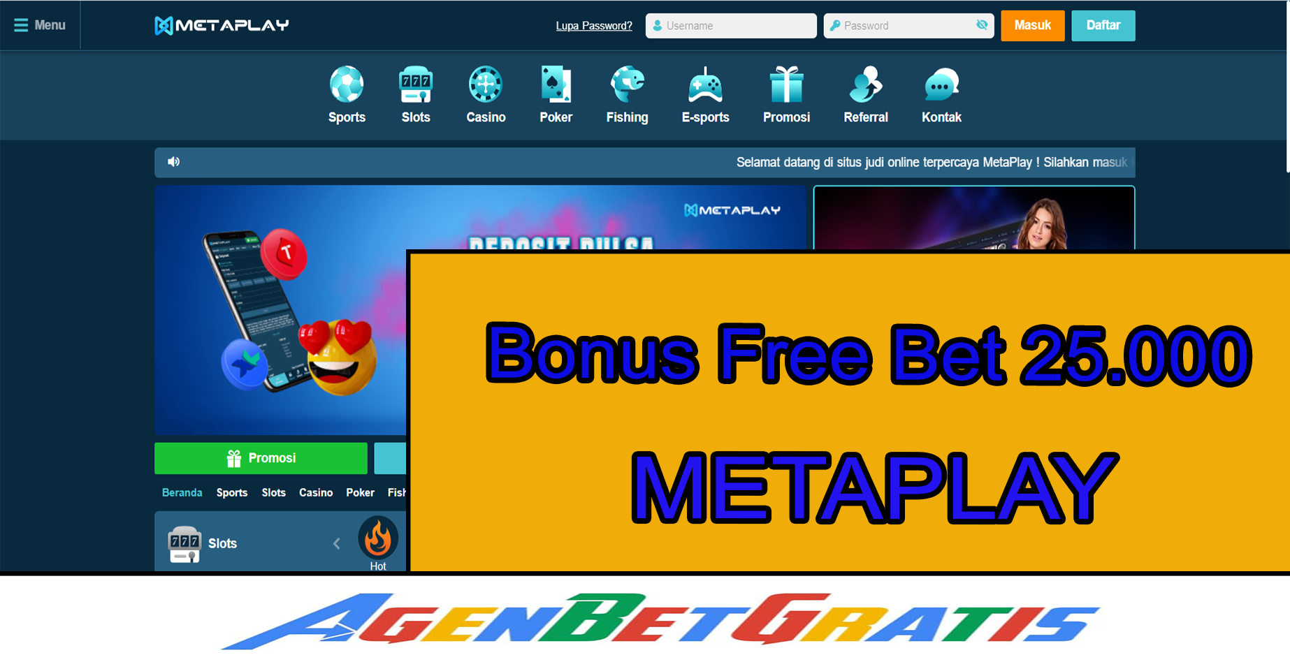 METAPLAY - Bonus FreeBet 25.000