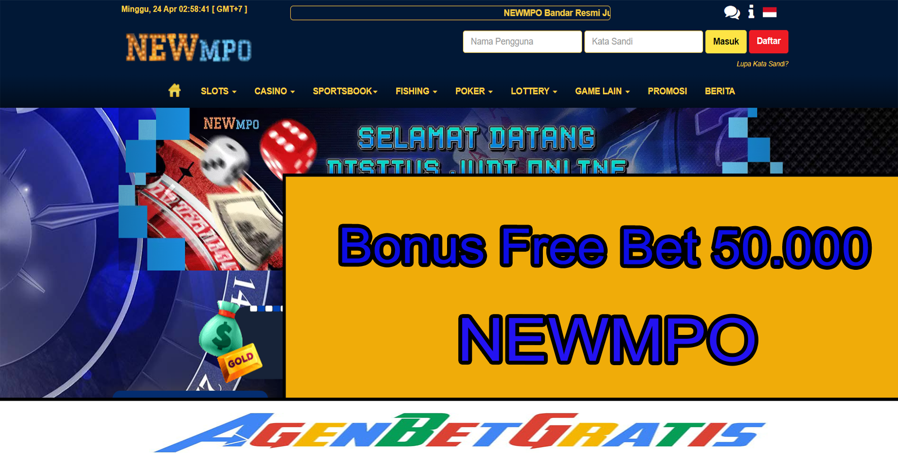 NEWMPO - Bonus FreeBet 50.000