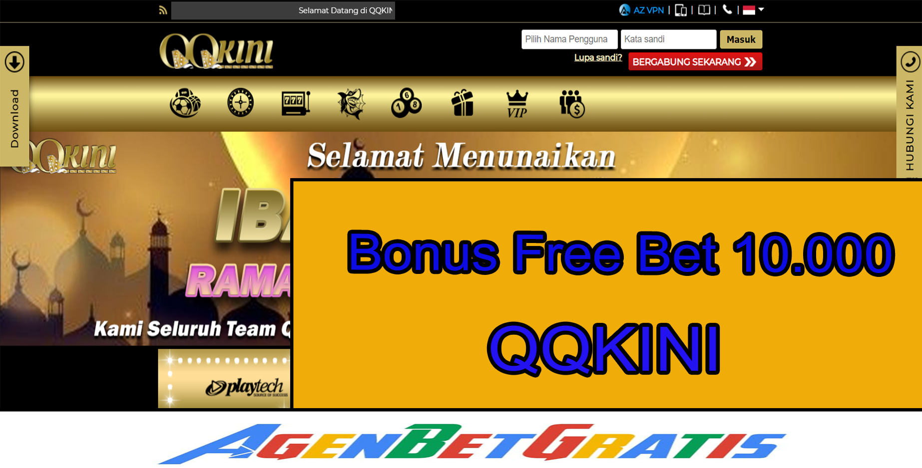 QQKINI - Bonus FreeBet 10.000