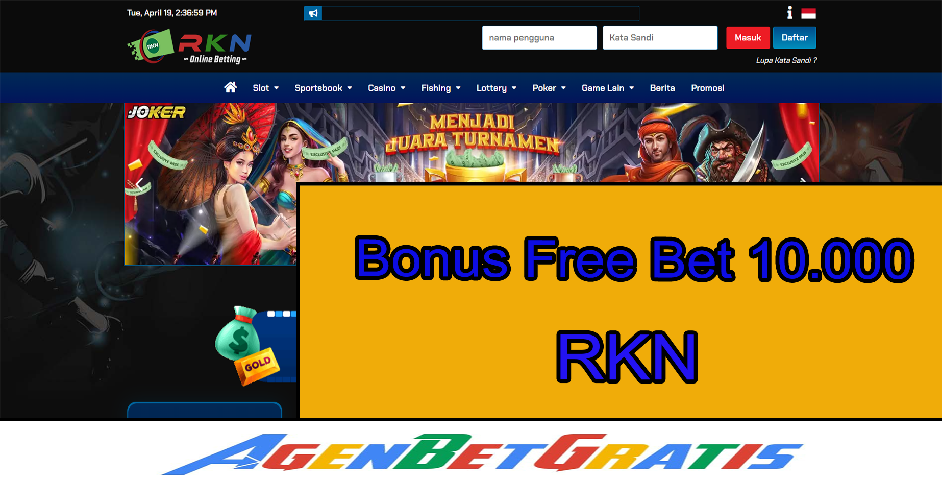 RKN - Bonus FreeBet 10.000