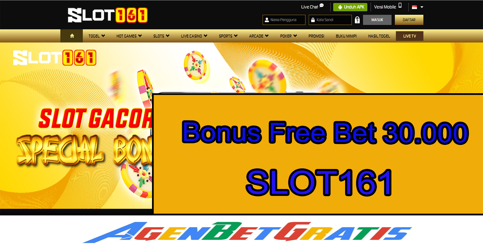 SLOT161 - Bonus FreeBet 30.000