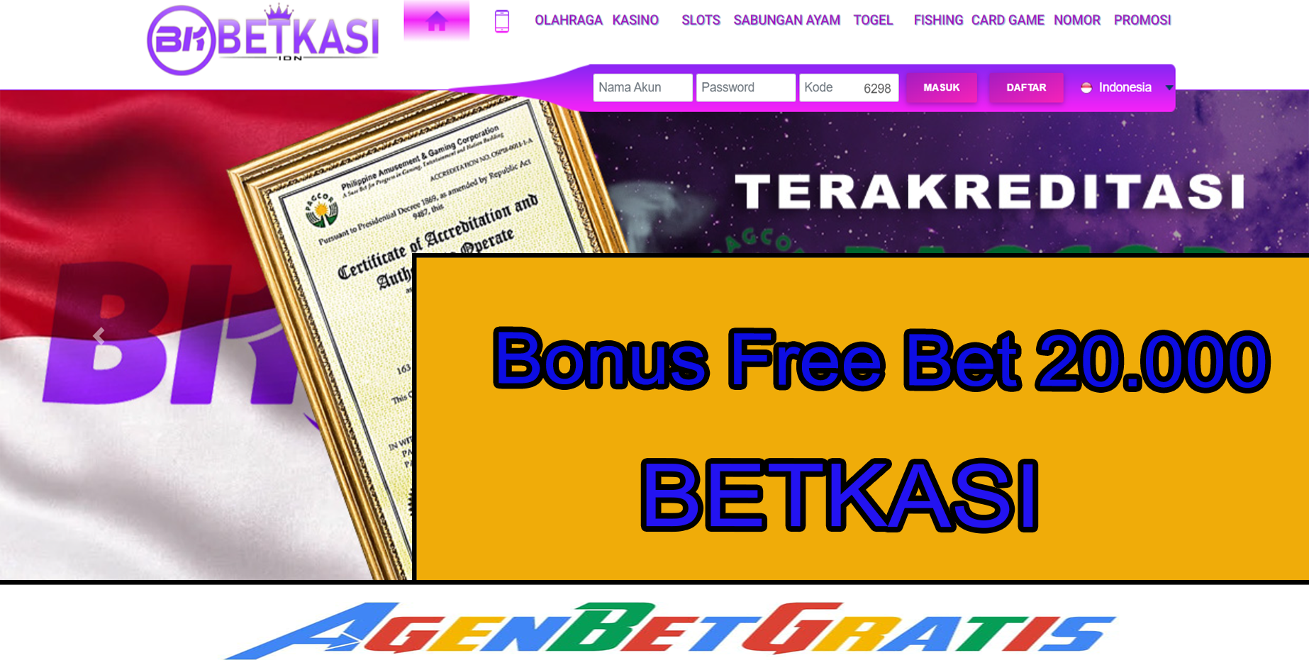 BETKASI - Bonus FreeBet 20.000