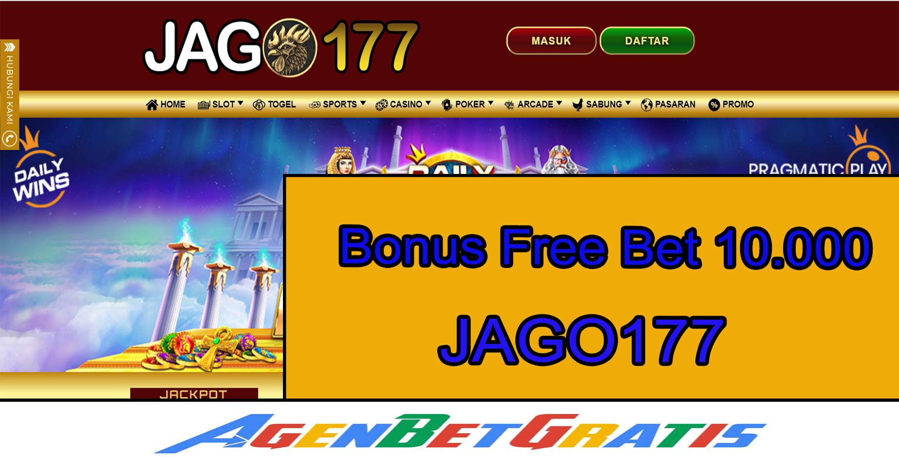 JAGO177 - Bonus FreeBet 10.000
