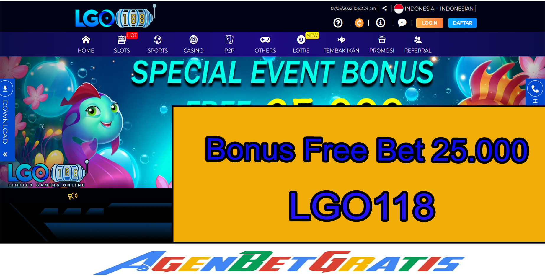 LGO188 - Bonus FreeBet 25.000