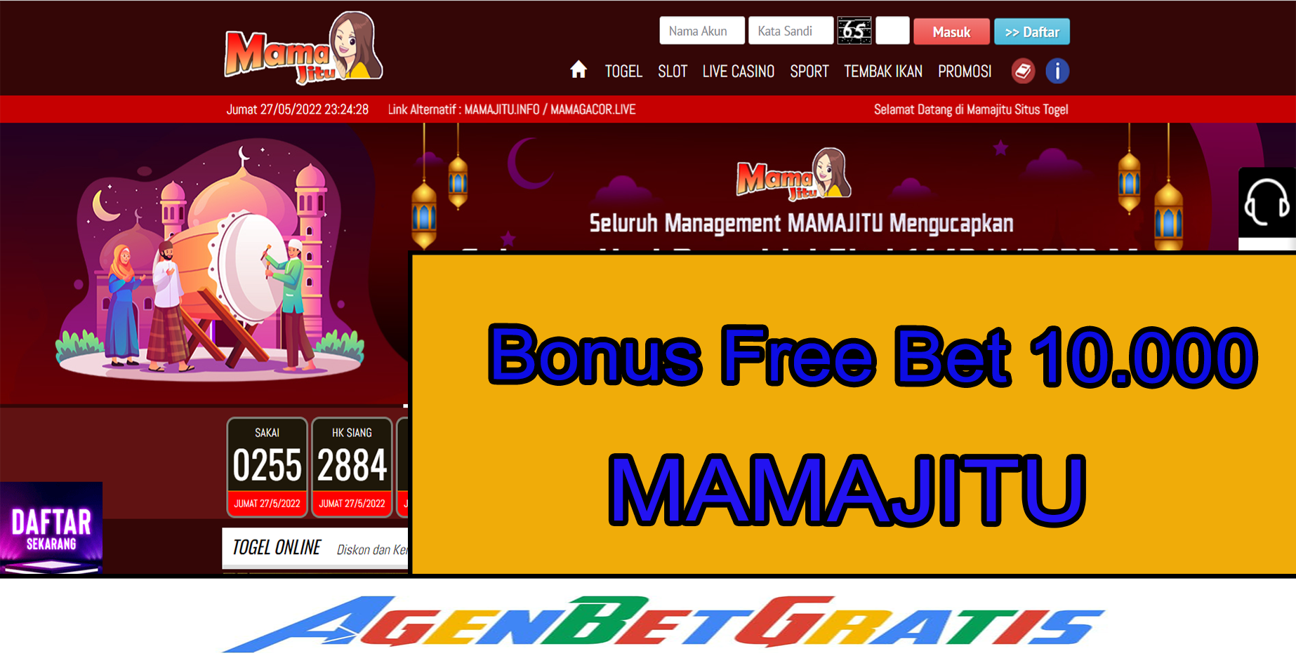 MAMAJITU - Bonus FreeBet 10.000