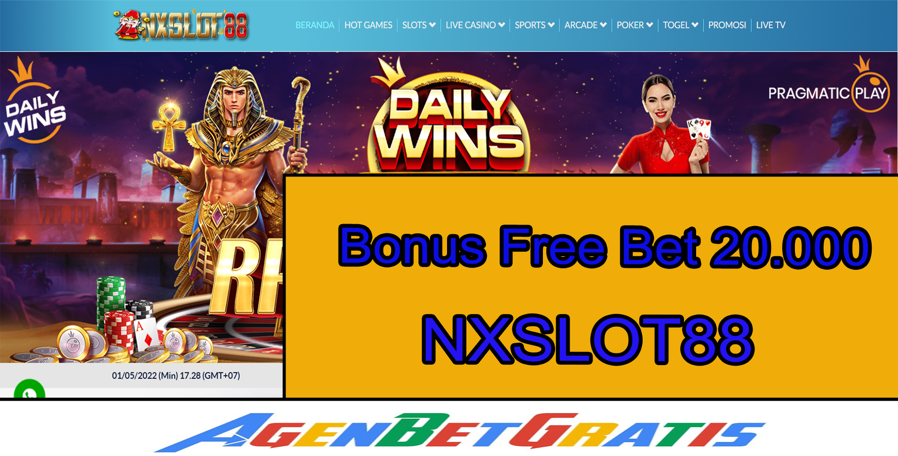 NXSLOT88 - Bonus FreeBet 20.000