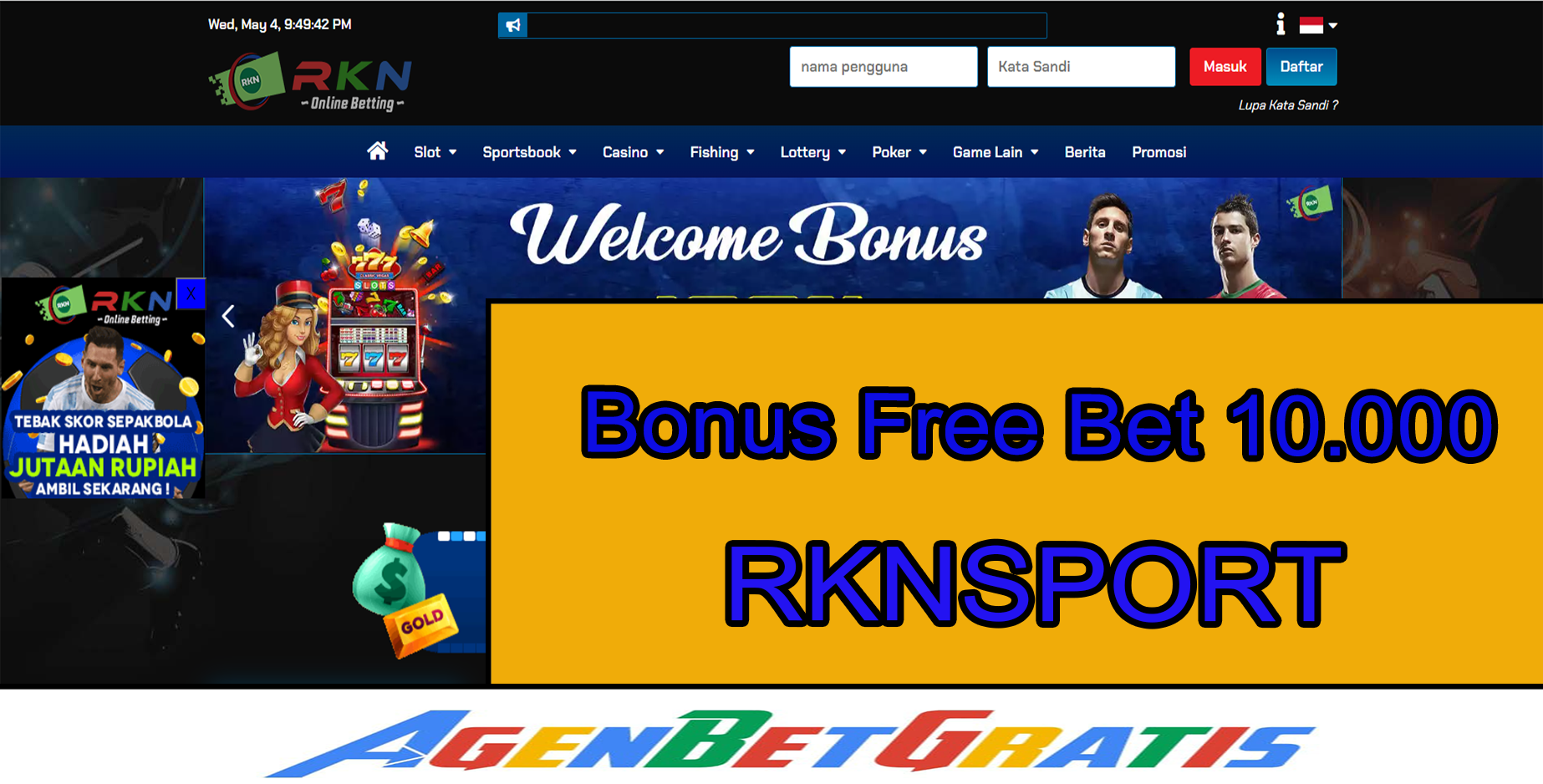 RKNSPORT - Bonus FreeBet 10.000