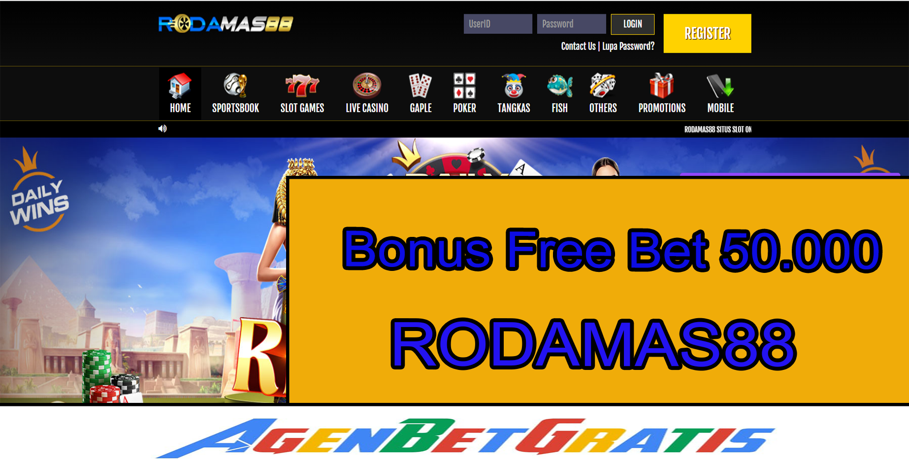 RODAMAS88 - Bonus FreeBet 50.000