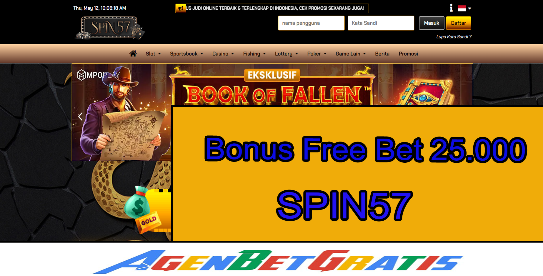 SPIN57 - Bonus FreeBet 25.000