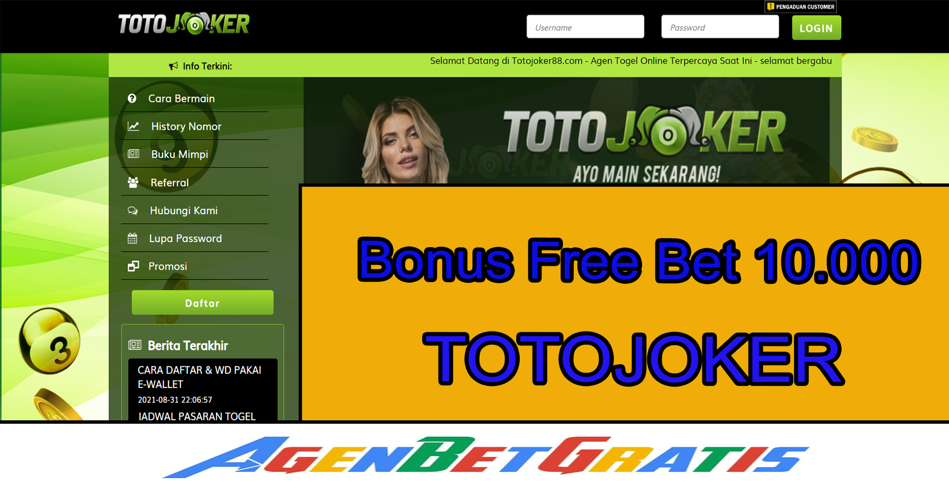 TOTOJOKER - Bonus FreeBet 10.000