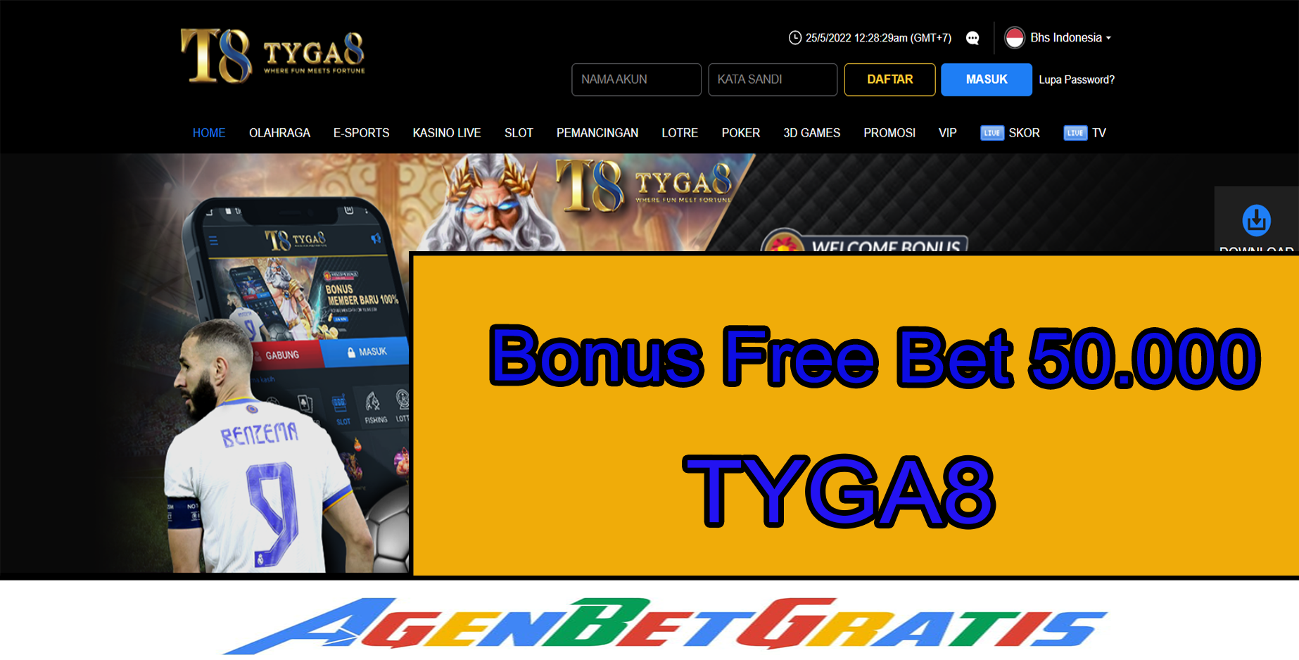 TYGA8 - Bonus FreeBet 50.000