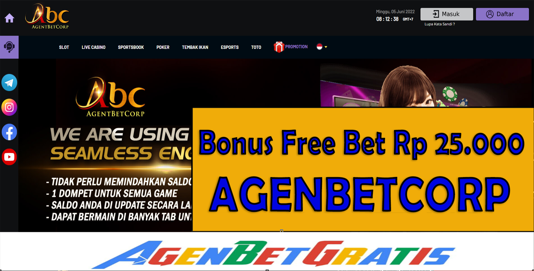 AGENBETCORP - Bonus FreeBet 25.000