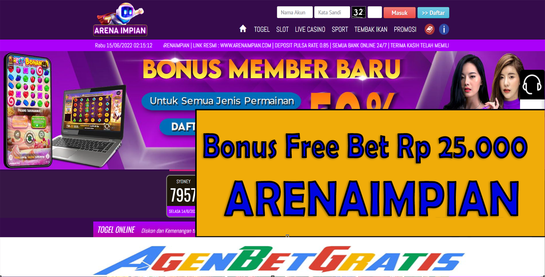 ARENAIMPIAN - Bonus FreeBet 25.000