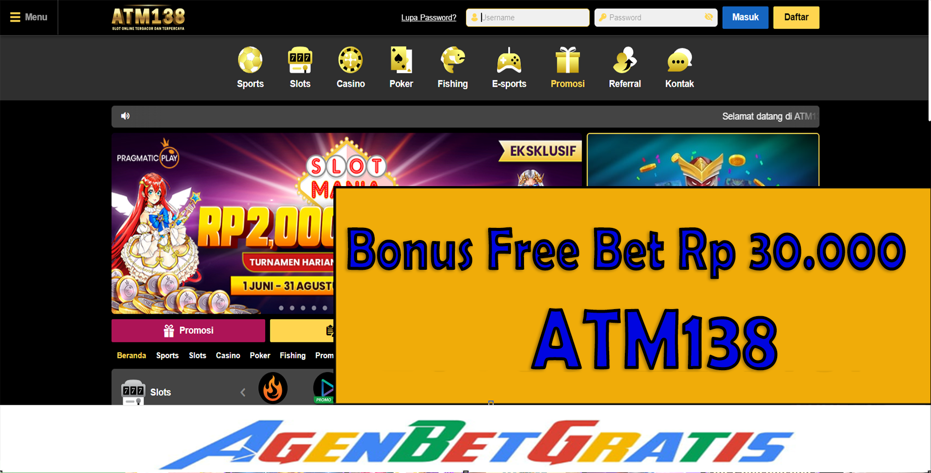 ATM138 - Bonus FreeBet 30.000