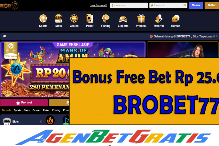 BROBET777 - Bonus FreeBet 25.000