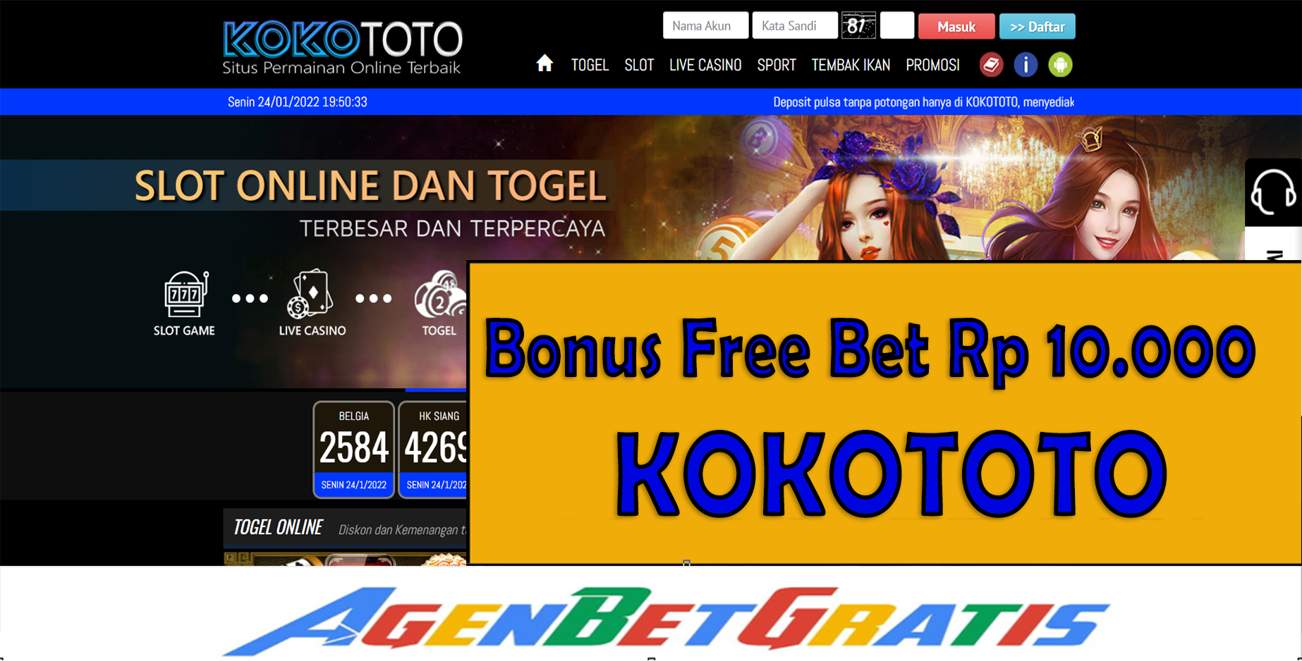 KOKOTOTO - Bonus FreeBet 10.000