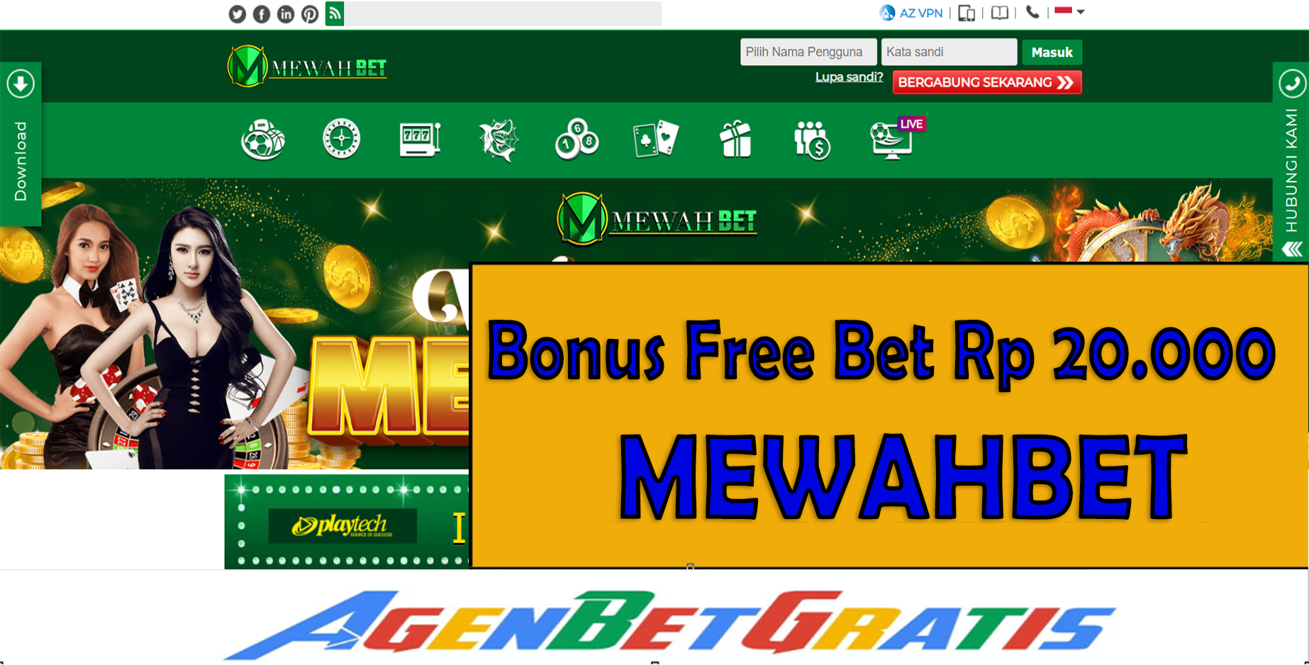 MEWAHBET - Bonus FreeBet 20.000