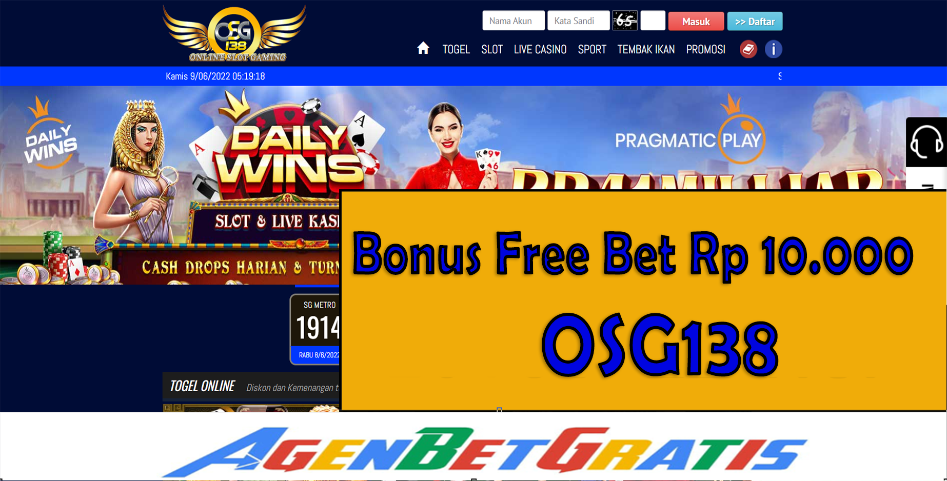 OSG138 - Bonus FreeBet 10.000