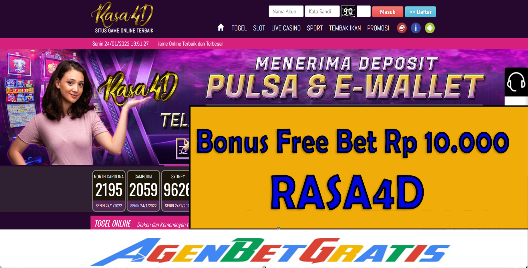 RASA4D - Bonus FreeBet 10.000