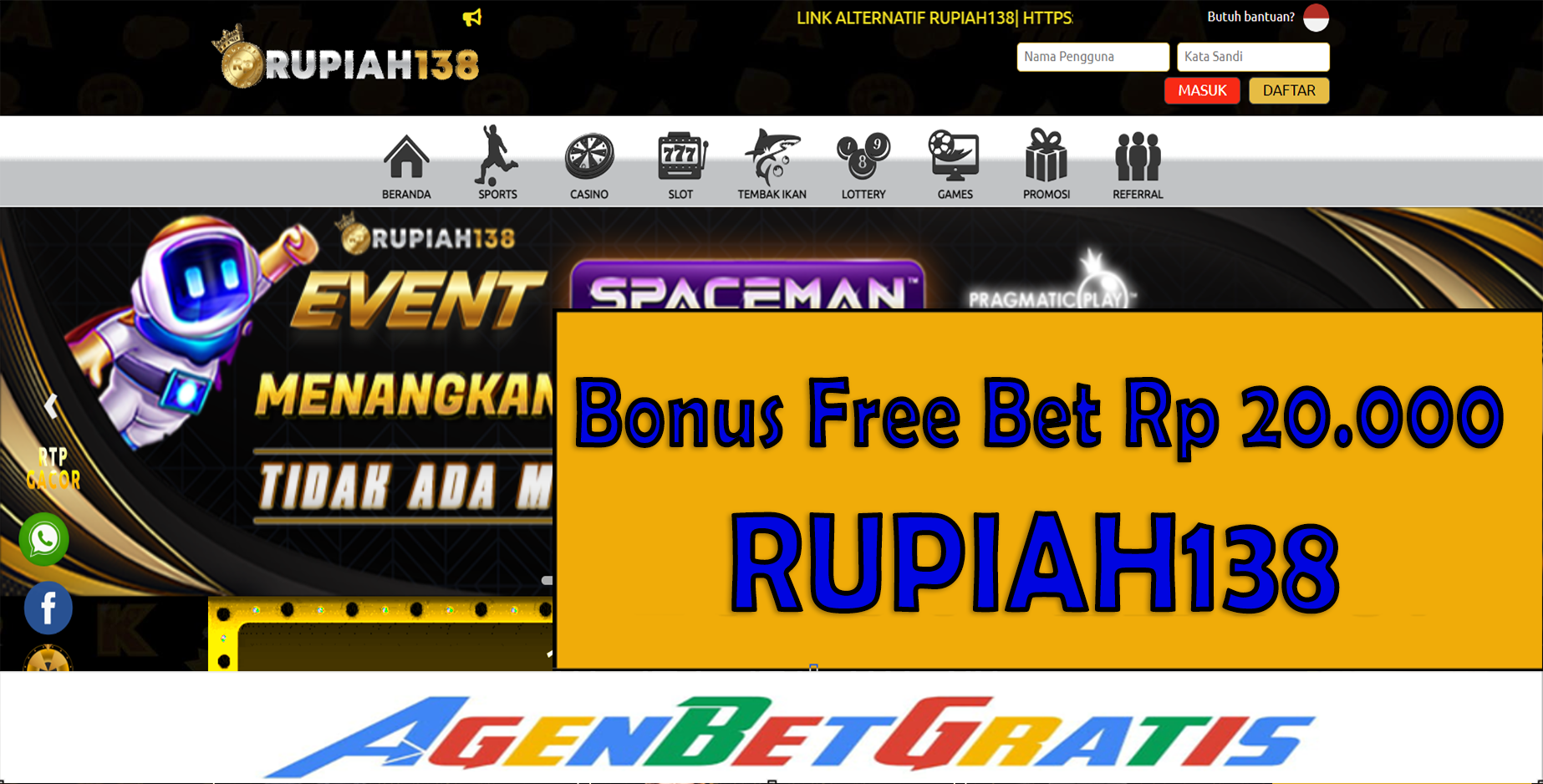 JENDRAL99 - Bonus FreeBet 20.000