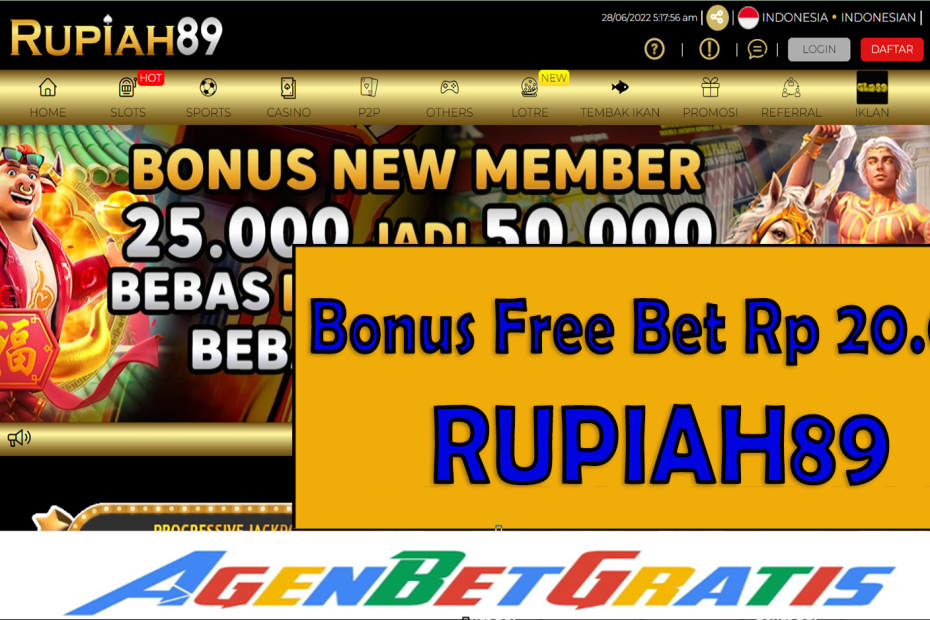 RUPIAH89 - Bonus FreeBet 20.000