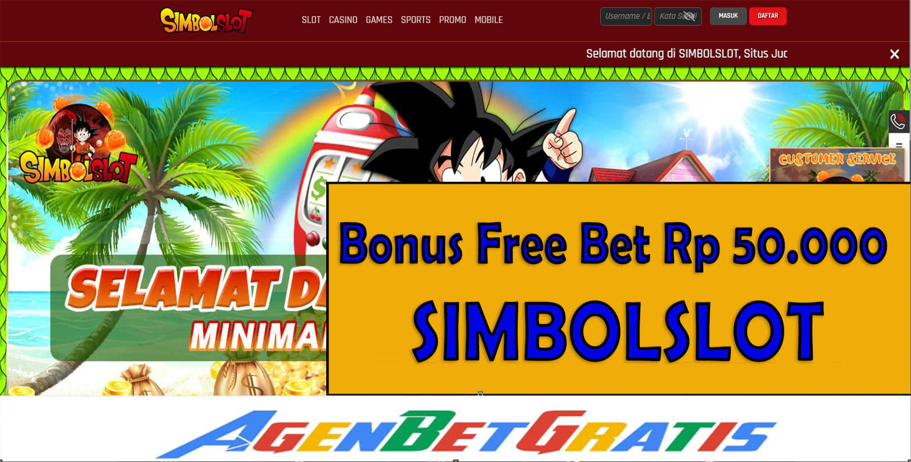 SIMBOLSLOT - Bonus FreeBet 50.000