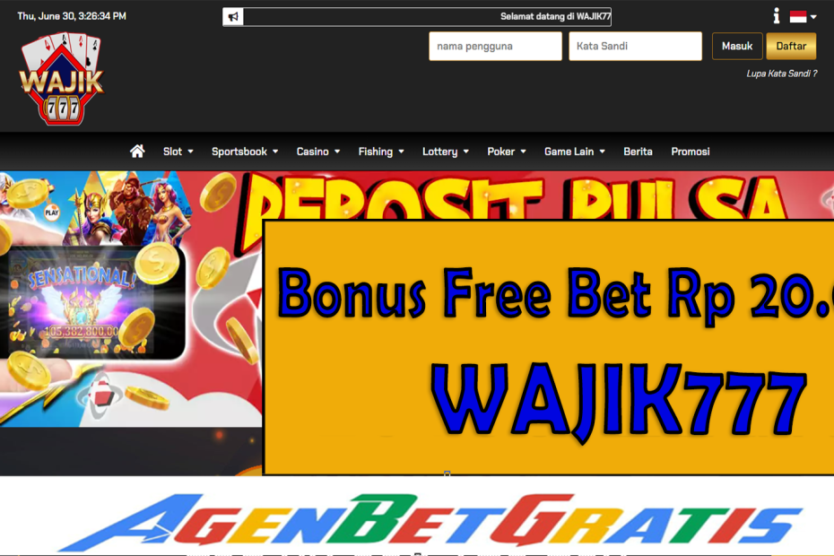 WAJIK777 - Bonus FreeBet 20.000