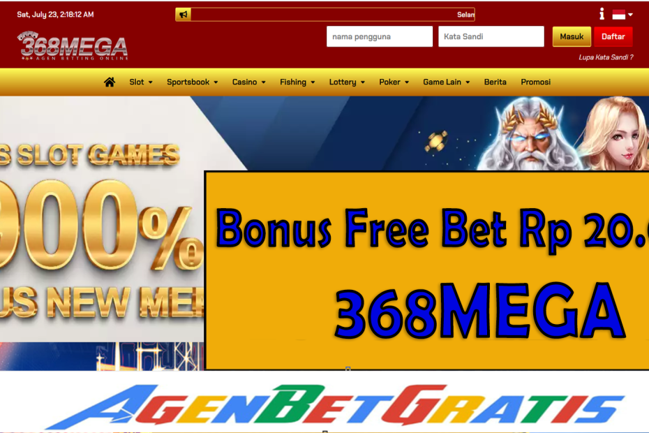 368MEGA - Bonus FreeBet 20.000