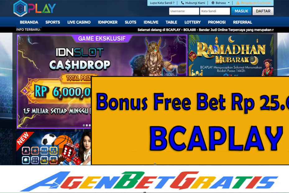 BCAPLAY - Bonus FreeBet 25.000