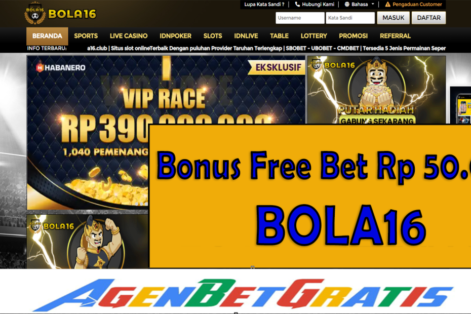 BOLA16 - Bonus FreeBet 50.000