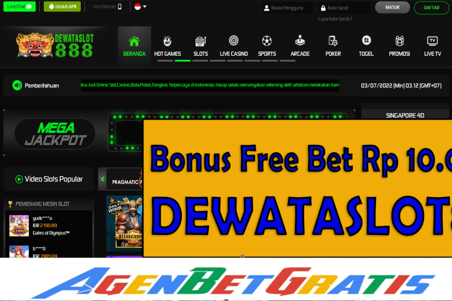 DEWATASLOT - Bonus FreeBet 10.000