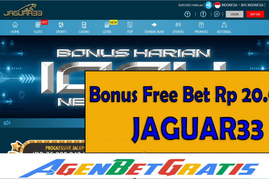 JAGUAR33 - Bonus FreeBet 20.000