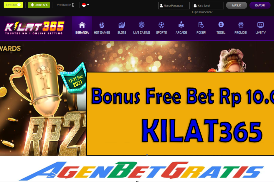 KILAT365 - Bonus FreeBet 10.000