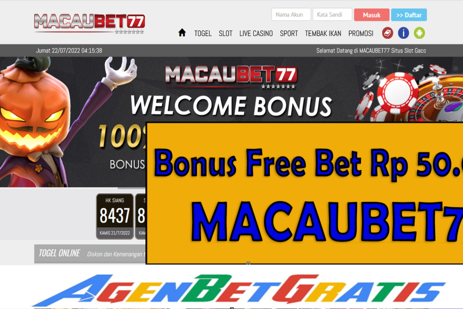 MACAUBET77 - Bonus FreeBet 50.000