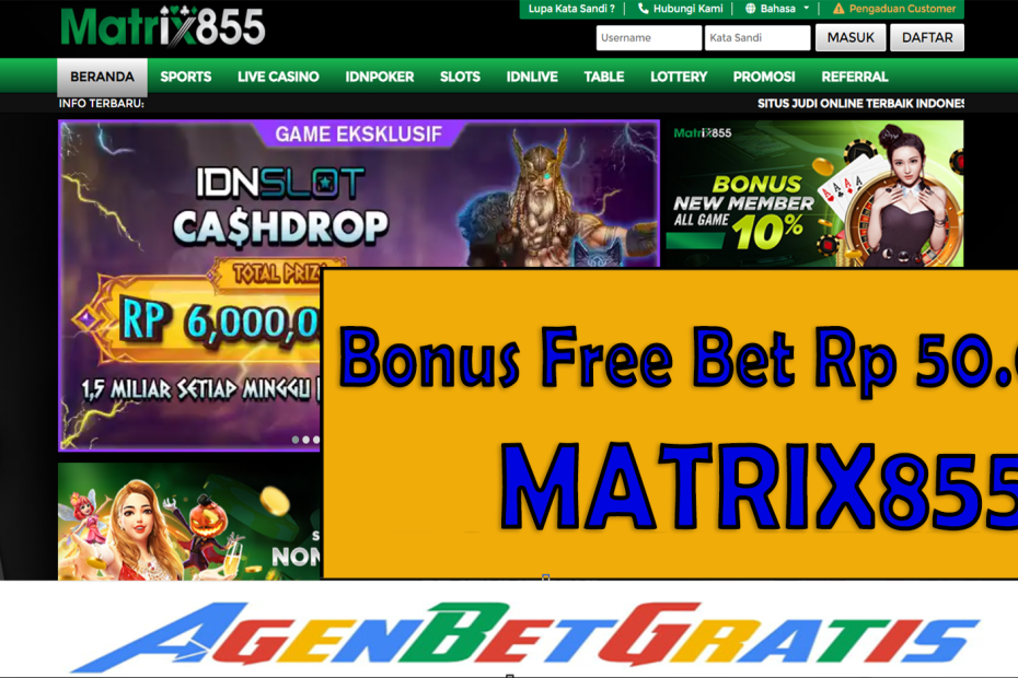 MATRIX855 - Bonus FreeBet 50.000