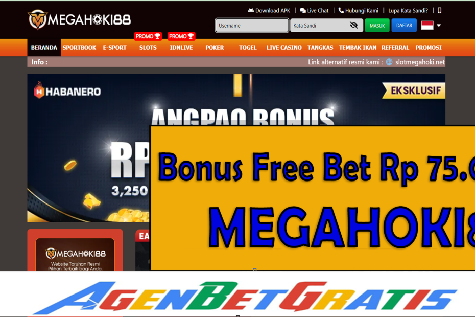 MEGAHOKI88 - Bonus FreeBet 75.000