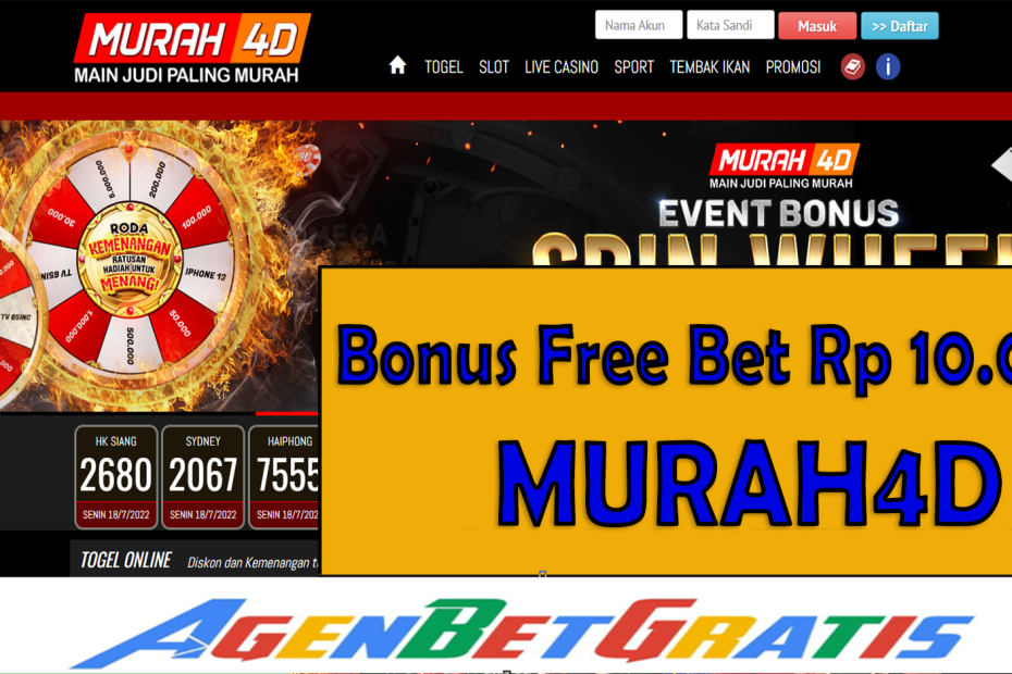 MURAH4D - Bonus FreeBet 10.000