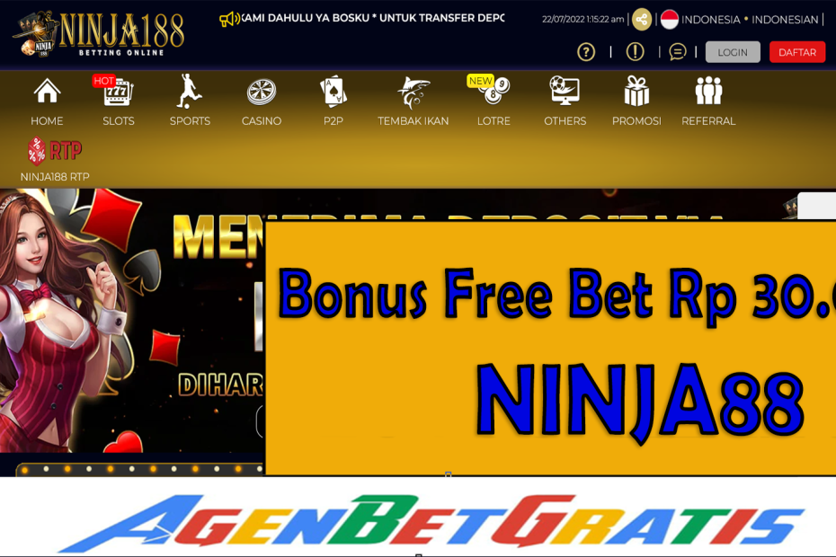 NINJA188 - Bonus FreeBet 30.000