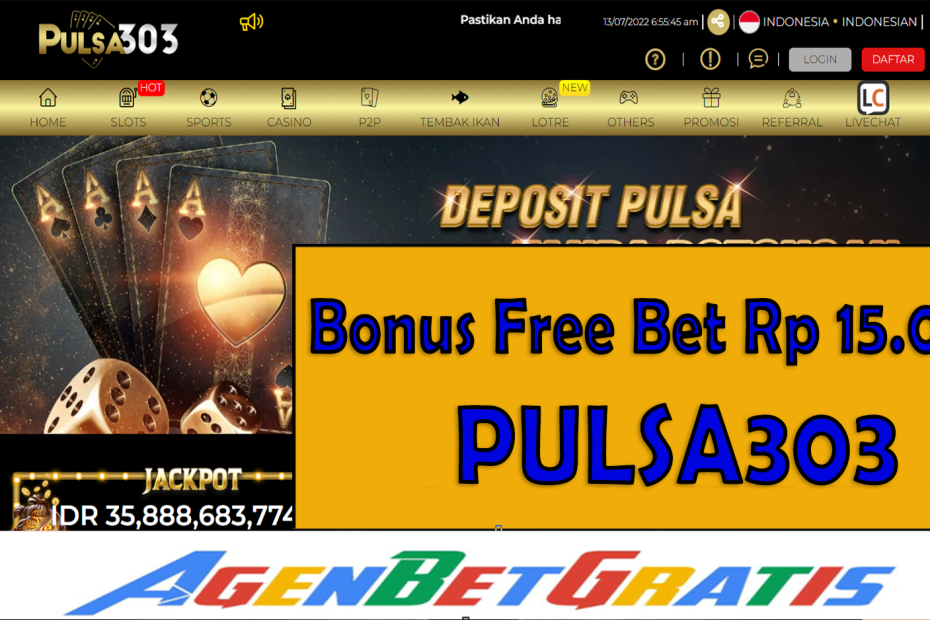 PULSA303  - Bonus FreeBet 15.000