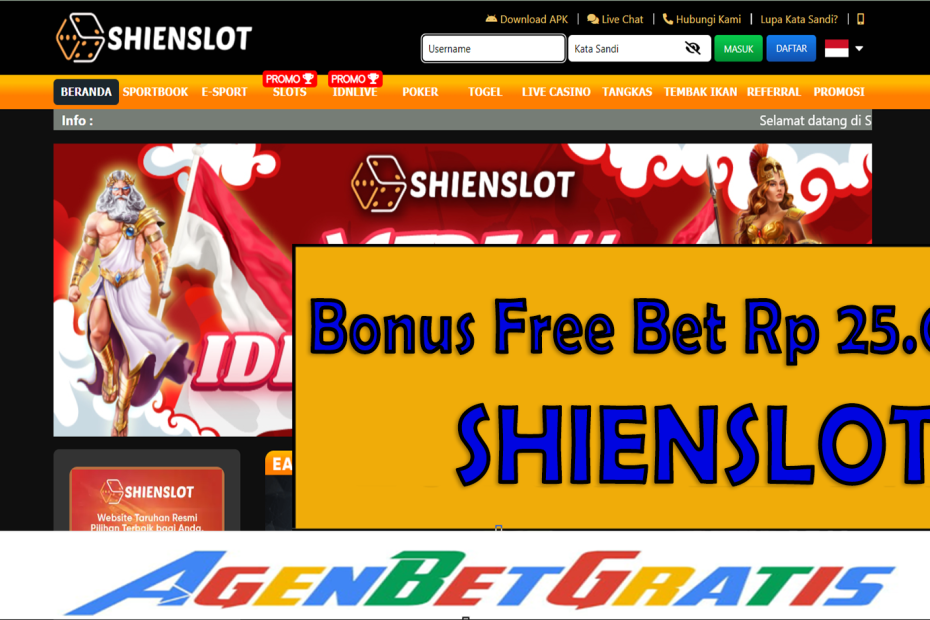 SHIENSLOT - Bonus FreeBet 25.000