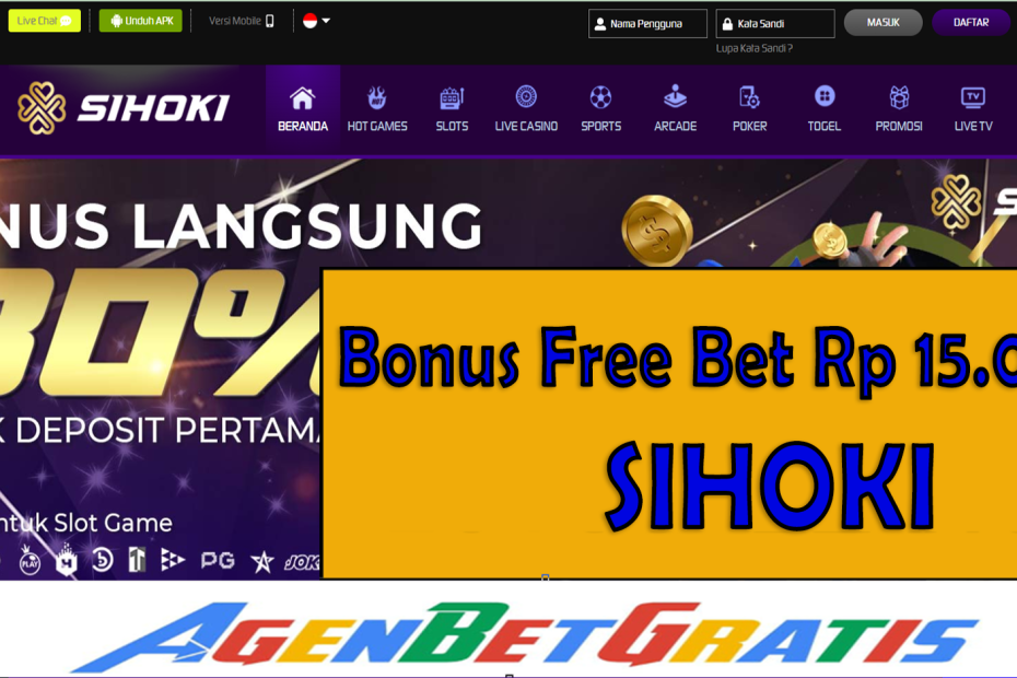 SIHOKI - Bonus FreeBet 15.000