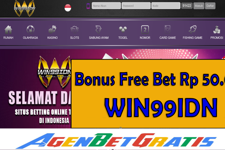 WIN99IDN - Bonus FreeBet 50.000