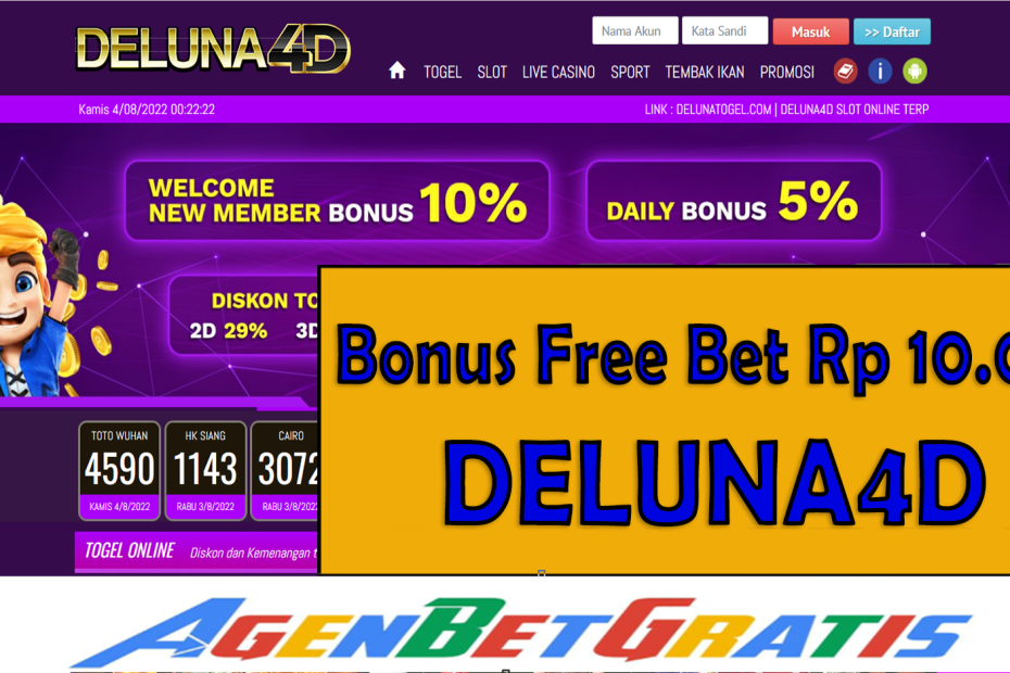 DELUNA4D - Bonus FreeBet 10.000