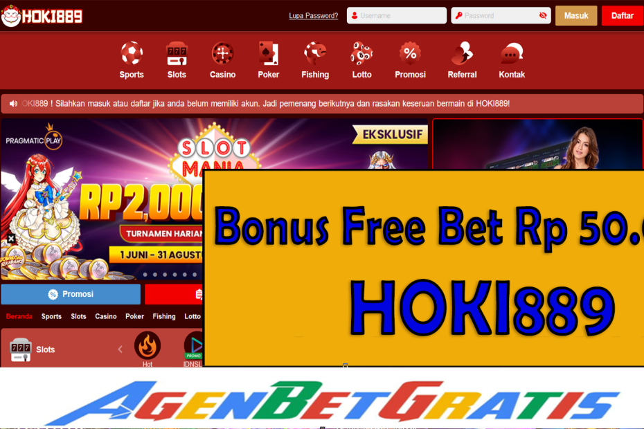HOKI889 - Bonus FreeBet 50.000